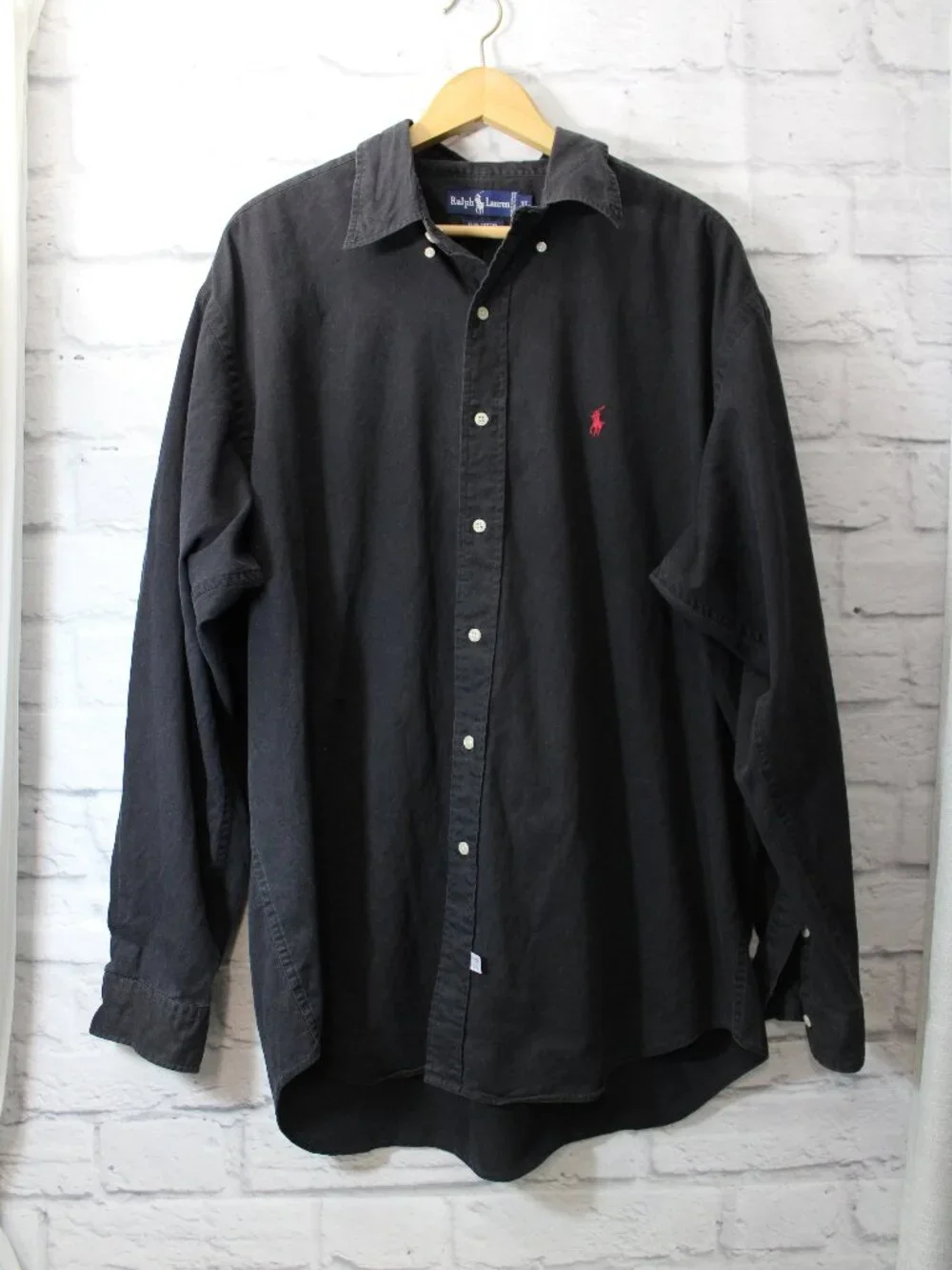 Polo Ralph Lauren Extra Large Black Classic Fit Cotton Oxford Button Down Shirt